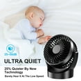 thumbnail image 6 of JOLTIX 7" Table Fan,3100mAh,Silent, Super Wind Power and Battery Life, Desktop Mini Fan,Black, 6 of 17