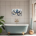 thumbnail image 3 of ZHONGYUTONG Abstract Octopus Canvas Wall Art Sea Animal Pictures Wall Decor Ocean Octopus Painting for Living Room Bathroom Decor Framed (12.00" x 18.00"), 3 of 5