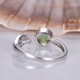 thumbnail image 6 of HeartsAndYou 0.5ct Natural Green Peridot Bridal Bezel Set Birthday Ring 14k SOLID White Gold, 6 of 9