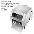 thumbnail image 3 of KFFKFF Industrial Conveyor Toaster, 300 Units/Hour Conveyor Belt Toasting Device, Robust Stainless Steel Industrial Toaster Oven, Electric Food Service Commercial Toaster for Toast, Bun, Bagel, Bread, 3 of 9