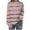 Pink, variant on Frostluinai Oversized Striped Shirts Women Long Sleeve Crew Neck Comzy T Shirts Casual Drop Shoulder Pullover Tops Loose Fit Blouses