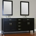 thumbnail image 2 of Hudson 72" Double Contemporary Bathroom Vanity in White with Carrera White Marble Top without Mirror, 2 of 2