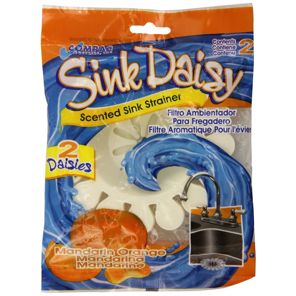 Compac Sink Daisy Scented Sink Strainer, Lemon, 2 Count