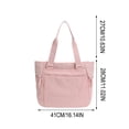 thumbnail image 3 of Weloille Grand Sac Fourre-Tout à Grande Capacité 1 Pce, Poignée Renforcée Épaissie en Tissu Imperméable, Résistant aux Déchirures, Multiples Poches Intérieures, Sac à Main Portable pour Épicerie, Magasinage, Travail, Voyage, Usage Extérieur, 3 of 6