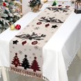 thumbnail image 3 of mubwai Christmas Table Runner Red Pine Trees, Xmas Table Decorations 13x72 Inch, Winter Table Runner with Snow Tree Xmas Balls, for Christmas Table Centrepiece, Indoor Outdoor Home Party, 3 of 6