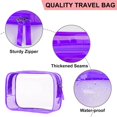 thumbnail image 3 of Neceseres PLULON, paquete de 6 bolsas de maquillaje transparentes aprobadas por la TSA, 3 of 6