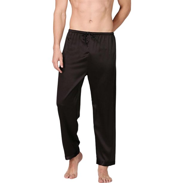 Balems Mens Satin Pajama Pants, Soft Comfy Long Pajama Bottoms