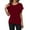 Red, variant on MIXUE Boho Tops For Women Summer Knitted Solid Color Round Neck Short Sleeve Casual Basic Pullover Shirts For Women Tee Shirts Holiday Wear,Gold,M