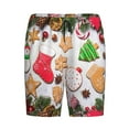 thumbnail image 4 of Easygdp Christmas Gingerbread Cookies Men's Short Pajama Pants, Sleep Shorts, Household Pants, Casual Pants with Pockets - 4X-Large, 4 of 9