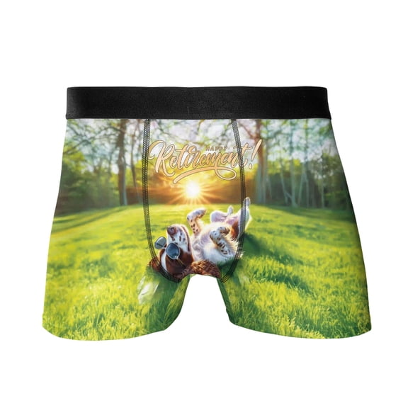 Happy Retirement with French Bulldog Enjoy Life Rest Time All Over Print Boxer Briefs Underwear for Men Dad Dog Lover Gifts - 02027