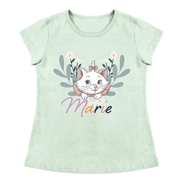 Playera Para Niña Disney Marye Aristogatos Cuello Redondo Manga Corta Talla 4 Verde