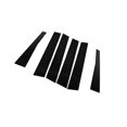 thumbnail image 1 of Compatible with 2014-2022 Jeep Cherokee 6-piece black pillar kit door trim piano cover, 1 of 5