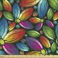 thumbnail image 2 of Ambesonne Floral Fabric by the Yard Upholstery, Colorful Flowers Vintage, 1 Yard, Multicolor, 2 of 5