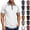 White, variant on LTTVQM Men's Polo Shirts Short Sleeve Lightweight Casual Classic Button Down Tees Basic Summer Golf Shirt Basic Tops White 3XL