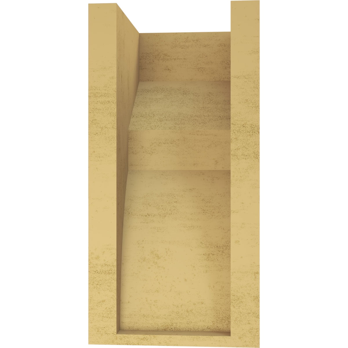 6"W x 6"D x 12"H Wide Monterey Rough Cedar Woodgrain TimberThane Corbel, Primed Tan