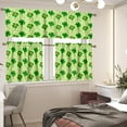 thumbnail image 2 of St. Patrick''s Day Kitchen Cafe Window Tier Curtains and Valance 3 Pieces Set Rod Pocket Window Valances Panel Privacy Short Drapes Treatment for Bedroom, Spring Decor, 2 of 4
