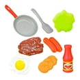 thumbnail image 3 of figatia 8 Pieces Kitchen Playset Kitchen Cooking Pan Playset Realistic Role Play Pretend Argent, 3 of 9