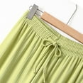 thumbnail image 4 of JUSLIO Pants for Women Comfortable Casual Pants for Women Lace-up Sweatpants Wide leg Pants Green L, 4 of 8