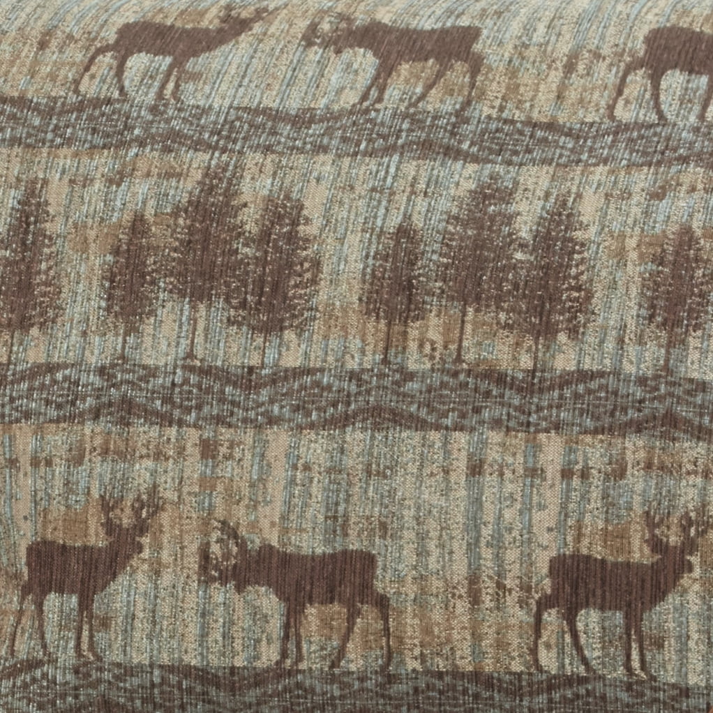 American Furniture Classics Model 8502-90 Deer Teal Lodge Tapestry Loveseat