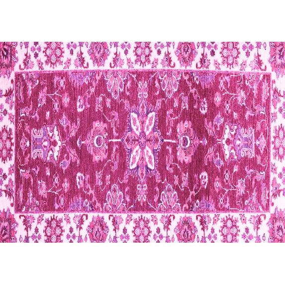 Ahgly Company Indoor Rectangle Abstract Pink Modern Area Rugs, 5' x 8'