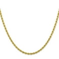 thumbnail image 2 of The Black Bow 2.75mm 10k Yellow Gold Diamond Cut Solid Rope Chain Necklace, 22 Inch, 2 of 4