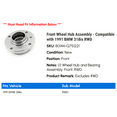 thumbnail image 2 of Front Wheel Hub Assembly - Compatible with 1991 BMW 318is RWD, 2 of 3