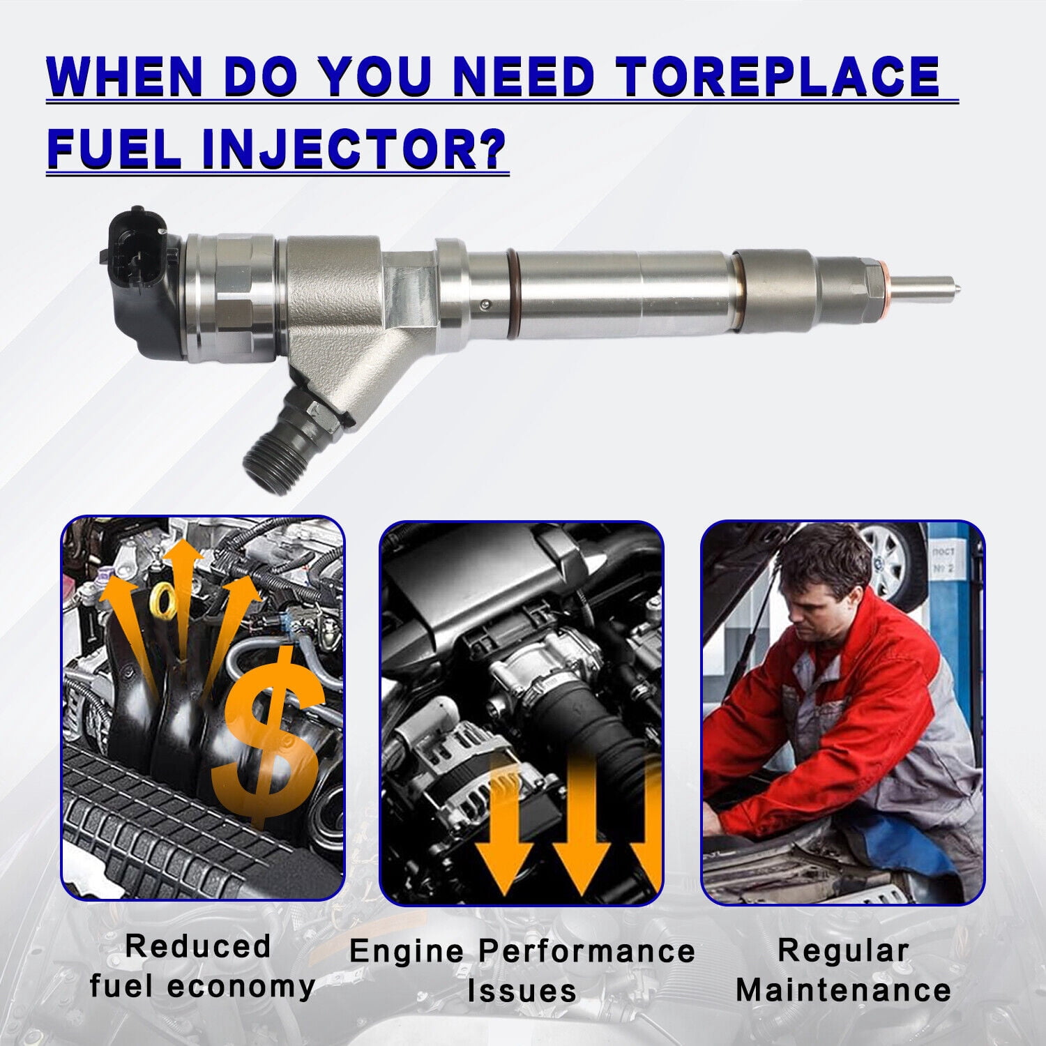 Diesel Fuel Injector for 2007-2010 GMC Chevy 2500 3500 4500 6.6L V8 LMM Duramax