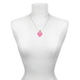 thumbnail image 3 of Delight Jewelry Acrylic 1" Hot Pink Heart Mia Monkey Charm Necklace, 3 of 4
