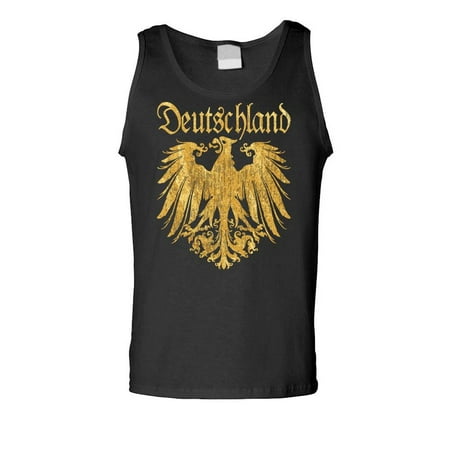 - DEUTSCHLAND METALLIC GOLD - german eagle - Cotton Tank Top