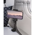 thumbnail image 3 of Soporte para teléfono MiiKare Airplane Travel con rotación de 360°, negro y rosa, 3 of 7