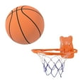 thumbnail image 4 of S SERENABLE Silent Basketball with Hoop Educational Patting Ball Bouncing Ball for Party Orange, 4 of 9