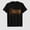 Black-23, variant on Women's Hallowthanksmas Flamingo Graphic T-Shirt, Halloween Thanksgiving Short Sleeve Shirt