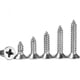 thumbnail image 4 of 400 tornillos de cabeza avellanada de acero inoxidable Tornillos para madera de cabeza plana Phillips, 4 of 5