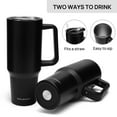 thumbnail image 2 of Walsport 34 oz Insulated Stainless Steel Travel Mug for Coffee, Tea and Drinks with Lid and Straw(Black), 2 of 7