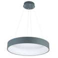thumbnail image 6 of CWI Lighting Arenal Drum Shade Contemporary Metal LED Pendant in Gray/White, 6 of 6