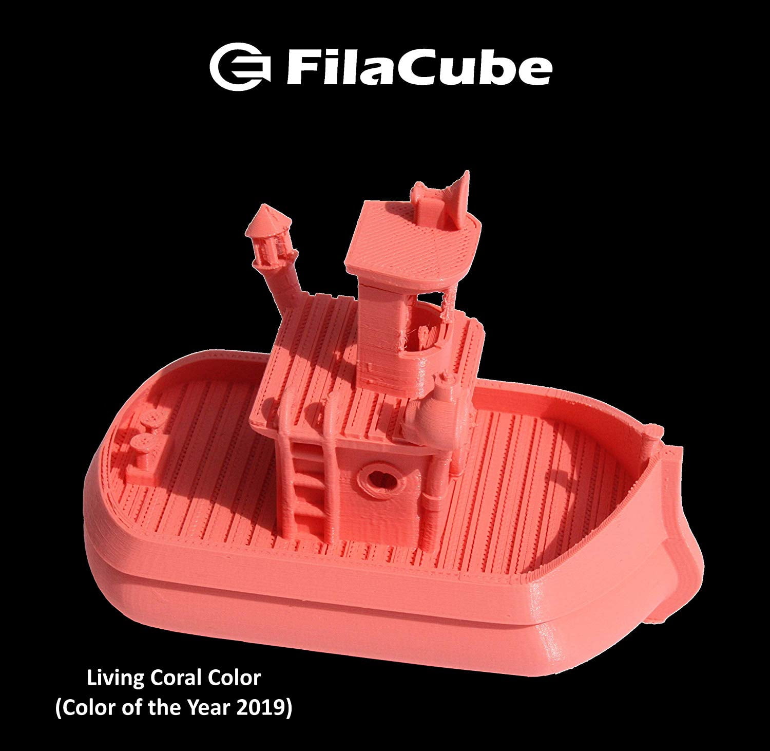 PLA 3D Printer 1.75mm Filament Living Coral (Color of The Year 2019, Coral hue with a Golden Undertone) - FilaCube PLA 2 1.75 mm 1kg 3D Plastic Filament [Made in USA] Pantone PMS 16-1546…