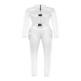 thumbnail image 3 of CNKOO Combinaison Longue Ajourée pour Femmes Bodycon à Boucle Manches Longues Tenue de Club, 3 of 9