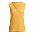thumbnail image 3 of TAIAOJING Women T-Shirts V Neck Shirts Sleeveless Solid Waffle Knit Loose Fitting Tee Tops, 3 of 4