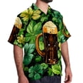 thumbnail image 2 of Saint Patrick's Day Men's Short Sleeve Spread Collar Hawaiian Shirts, Casual Printed Button Down Summer Beach Tops, Unisex Men's Shirts, 2 of 6