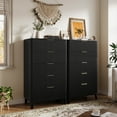 thumbnail image 5 of UGTOO 5-Drawer Black Dresser with Gold Handles – 25LBS/Drawer Capacity, Sturdy Metal Glides, Space-Saving Storage for Bedroom/Entryway, Easy 1-Hour Assembly, 5 of 13