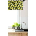 thumbnail image 2 of Ambesonne Animals Valance Pack of 2, Dotted Bird Silhouettes, 42"X12", Mustard and Dark Reseda Green, 2 of 3