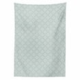 thumbnail image 2 of Pastel Tablecloth, Oriental Bohemian Swirly Flower Leaf Motif Traditional, Rectangle Satin Table Cover Accent for Dining Room and Kitchen, 60" X 90", Pale Sage Green and White, by Ambesonne, 2 of 2