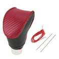 thumbnail image 1 of Cubierta de pomo de cambio de marcha antideslizante Unique Bargains para Kia Soul 2020-2023, protector de manija de cambio en cuero sintético negro y rojo, 1 of 6