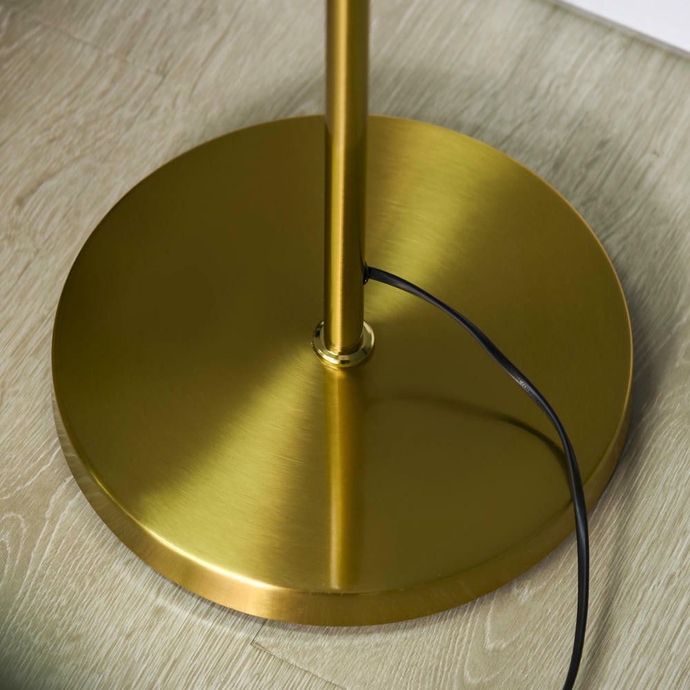 Resenkos Modern 3-Light Floor Lamp - Tree Standing Style with Globe Lampshades for Living Room, 10.75"x10.75"x66.5", Gold
