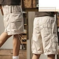thumbnail image 5 of Jjayotai Mens George Shorts, Men's Casual Solid Color Drawstring Elastic Waist Breathable Shorts with Pocket, Shorts Men, 5 of 9