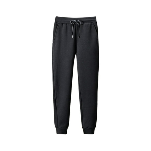SAYOO Pantalones de hombre, pantalones de cintura alta de color sólido, cuerda para adultos SAYOO moda