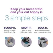 Litter Genie Plus Cat Litter Disposal System for Ultimate Odor Control, Silver