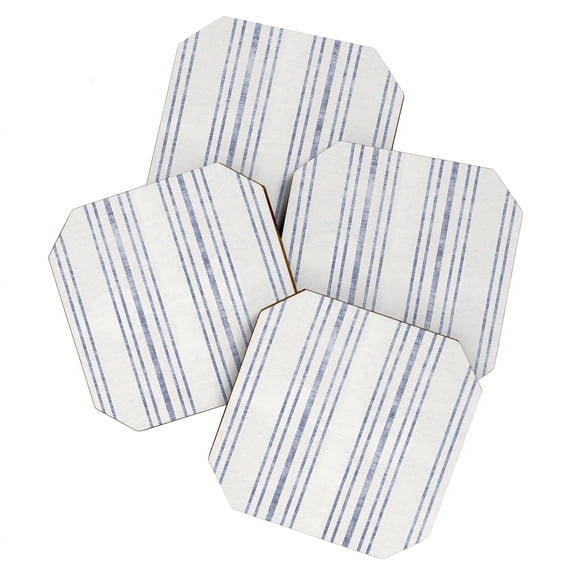 Society6 Holli Zollinger Aegean Multi Stripe Set of 4 Coasters