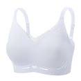 thumbnail image 2 of TARIENDY Plus Size Bra for Big Bust Women Wireless Seamless Bras Comfort Full Coverage Mesh Bralette Push Up Everyday Bra Adjustable Straps Bralettes Blue L, 2 of 8