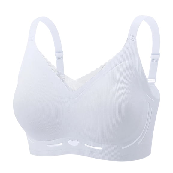 Jyeity Bras for Women Wireless Minimizer Underwear for Women Push Up Comfortable Soft Bras Blue 2XL